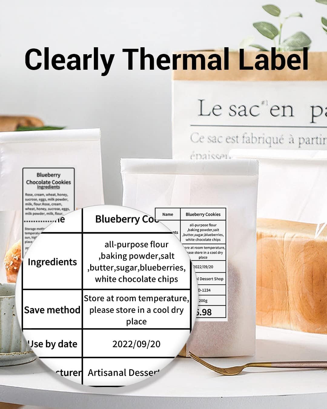 White Circle Thermal Direct Shipping Label, 2''x 2'' Roll Labels - 750 Labels - Image 5