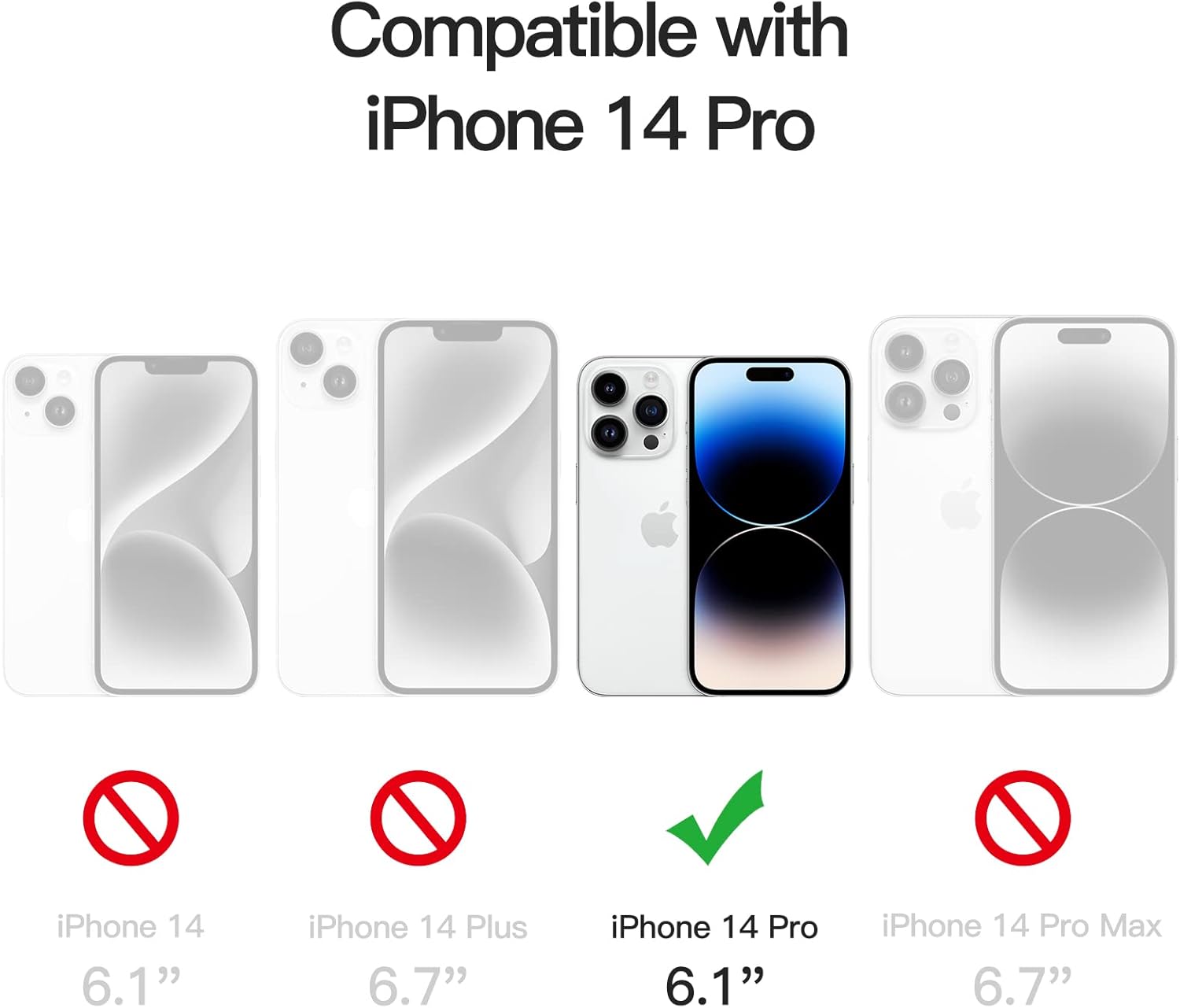 Silicone Case for iPhone 14 Pro 6.1-Inch, Silky-Soft Touch Full-Body (Black) - Image 2