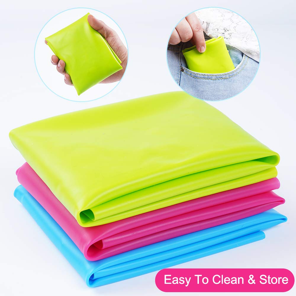 3 Pack Extra Large Silicone Sheets - 15.7" x 11.8" (Blue & Rose Red & Green) - Image 5