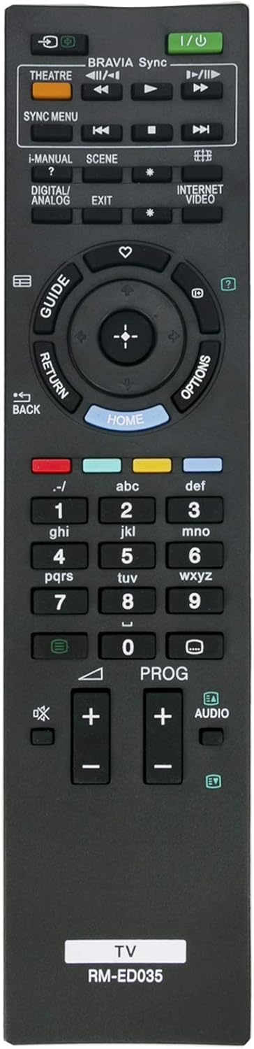 Remote Control Replacement for Sony Bravia LCD TVs KDL-32EX500