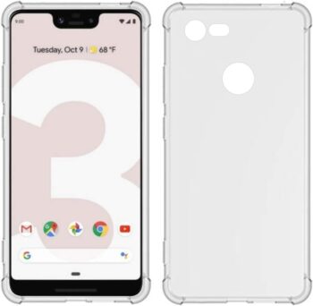Case for Google Pixel 3, Clear TPU Four Corner Protective Cover - Clear
