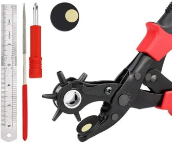 Leather Hole Punch Set, Revolving Punch Plier Kit, Multi Hole Sizes Maker Tool