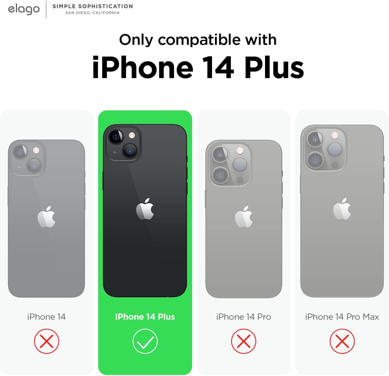 Hybrid Clear Case Compatible with iPhone 14 Plus Case (6.7"), Shockproof - Black - Image 2