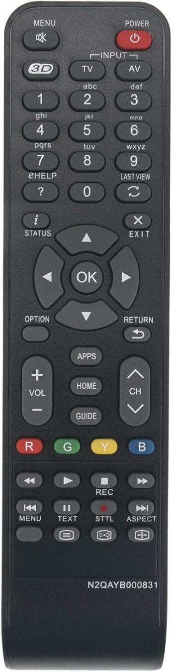 New N2QAYB000831 Remote fit for Panasonic Viera LED TV TH-L42ET60A TH-L50ET60A