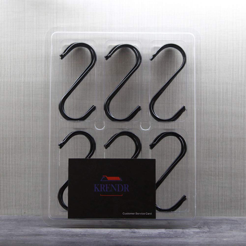S Hooks, S Shaped Hooks for Hanging , Large S Hangers for Kitchen-30 Pack-Black - Image 7