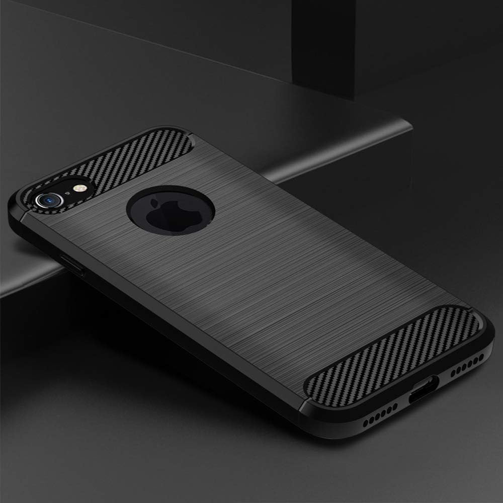 iPhone 6/ 6s Slim Protective Case + Screen Protector Cover - Carbon Fiber Black - Image 4