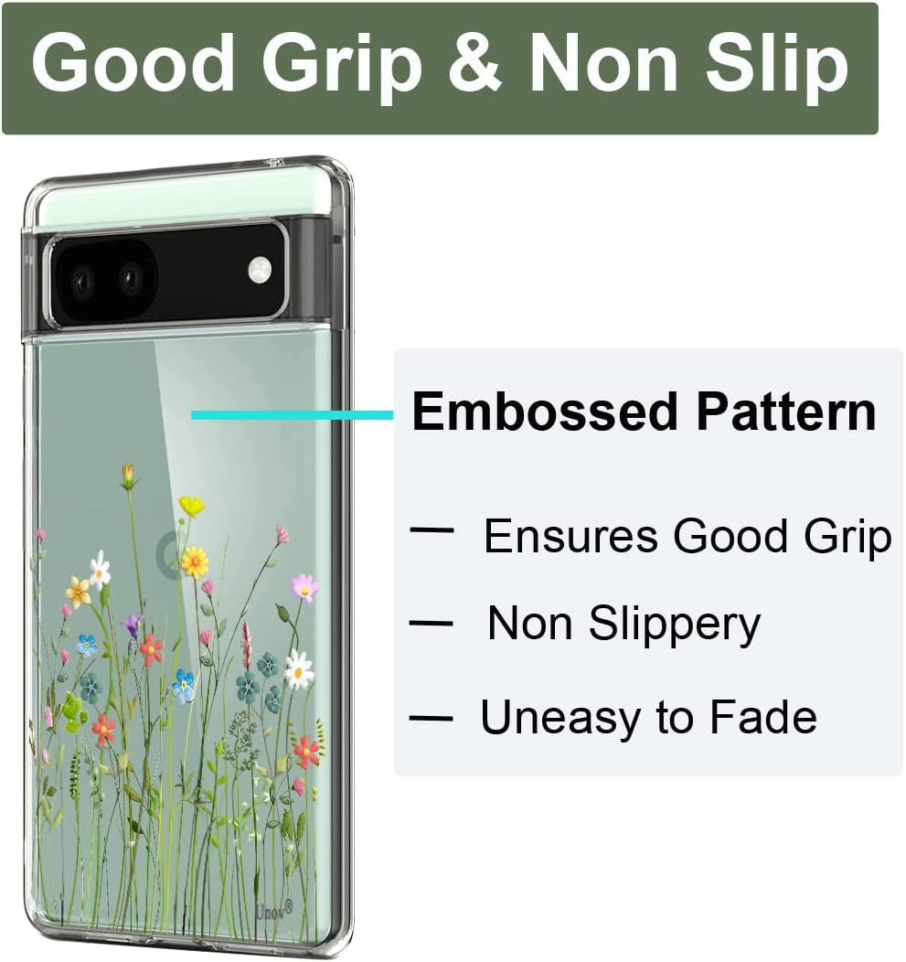 Slim Embossed Shock Absorption Protective Back Case for Pixel 6a 5G 6.1 inch - Image 3