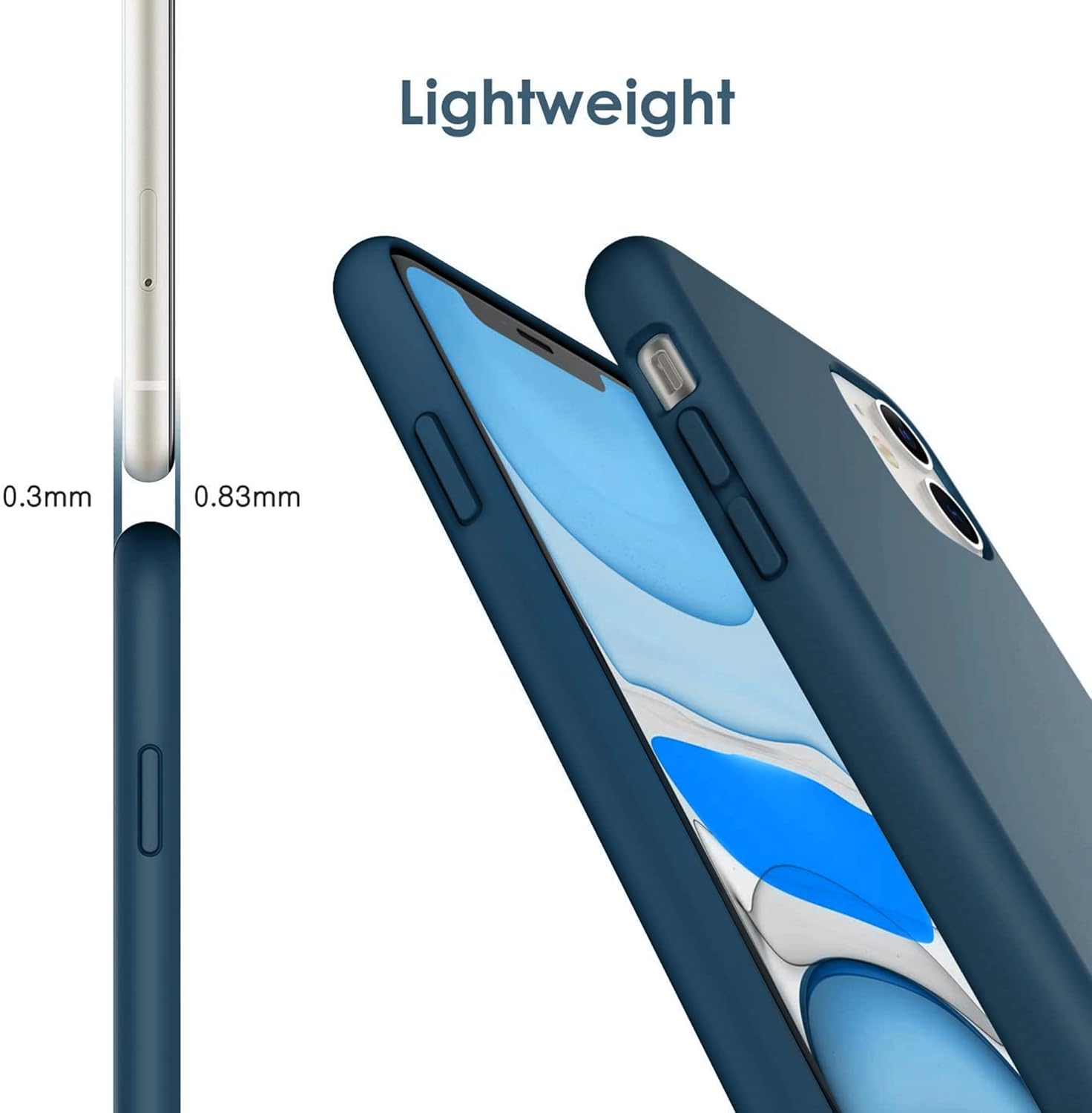 For iPhone 11 Soft Protective Case - Blue - Image 2