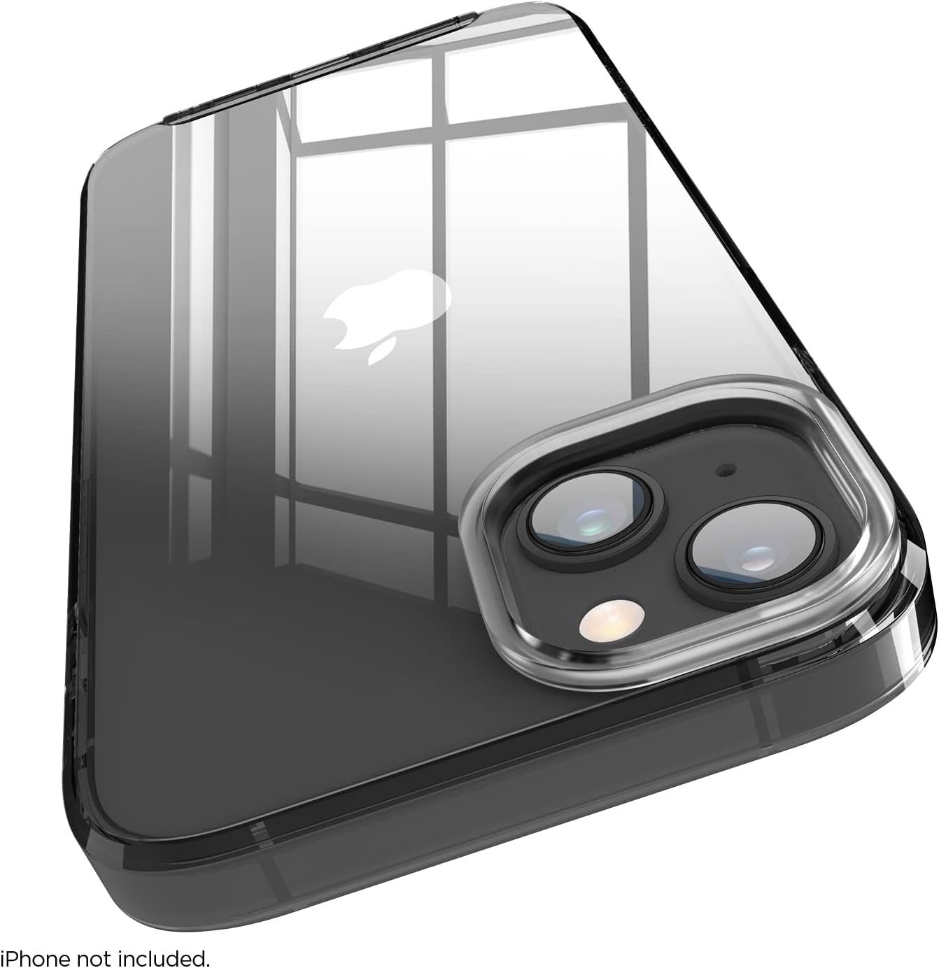 Hybrid Clear Case Compatible with iPhone 14 Plus Case (6.7"), Shockproof - Black - Image 9