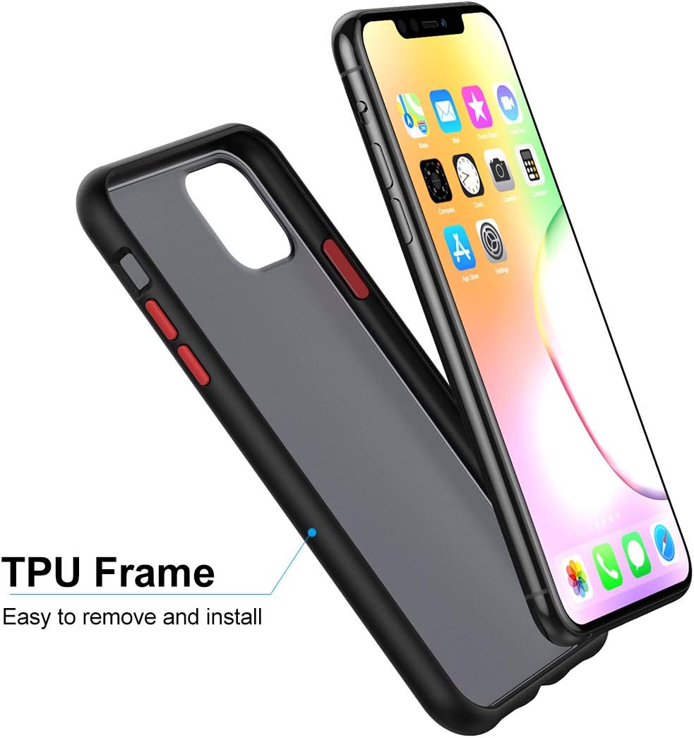 TPU Back Bumper Shockproof Protective for iPhone XIR 6.1 2019- Black - Image 8