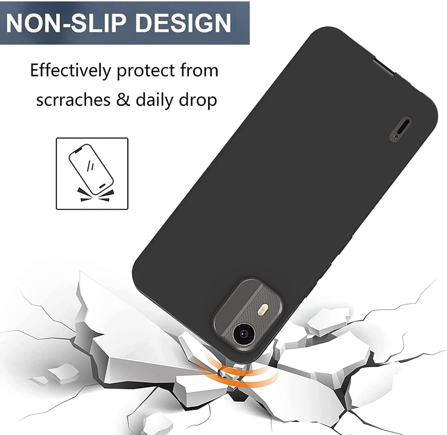 Nokia C12 Ultra Thin Shockproof Soft TPU Protective Case + 3 x Screen Protector - Image 2