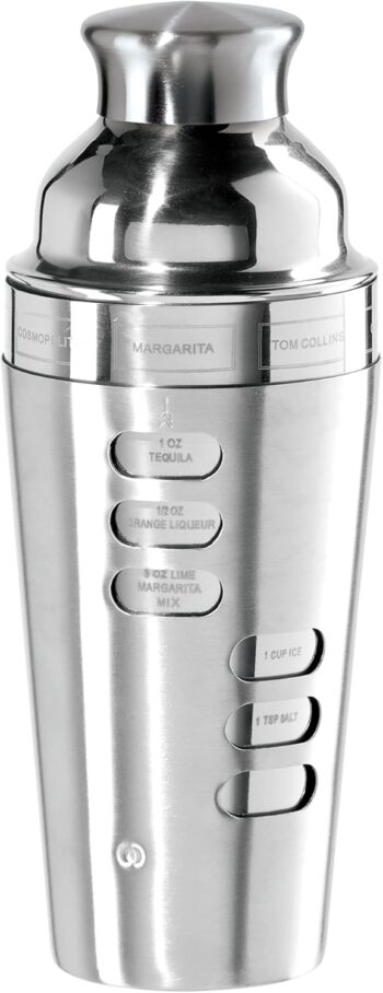 23-Ounce Stainless Steel Cocktail Shaker, Silver