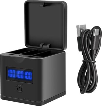 Battery Charger Compatible for GoPro Hero 10, GoPro Hero 9 Black, 3-Channel