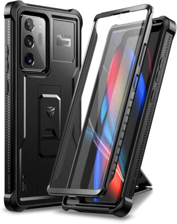 Samsung Note 20 Ultra Case, Heavy Duty Shockproof Protective Cover - Black