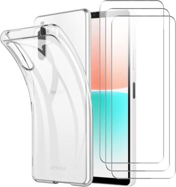 Sony Xperia 10 IV Ultra Thin Shockproof Silicone Case + 3 x Screen Protector