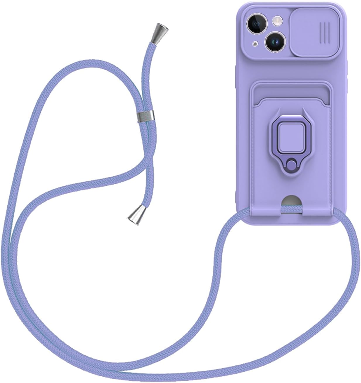 iPhone 15 Plus, Shockproof Silicone Protective Case Cover, Purple - Image 7