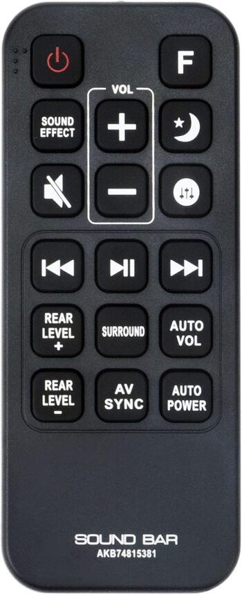 New AKB74815381 Replacement Remote Control for LG Sound Bar System SJ7 SJ7-C