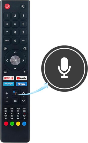 GCBLTV02BDBBT Replacement Voice Remote Control for Kogan Smart LED TV Android TV
