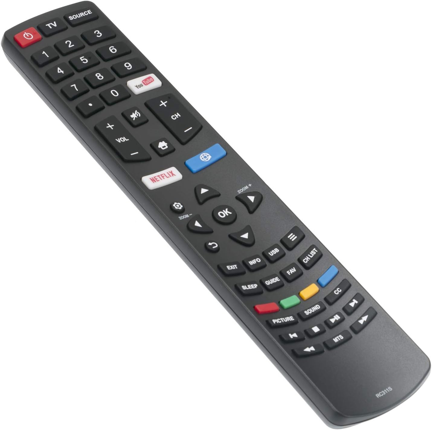 New RC311S 06-531W52-TY01X Replacement Remote Control fit for Multi-Brand TCL - Image 2