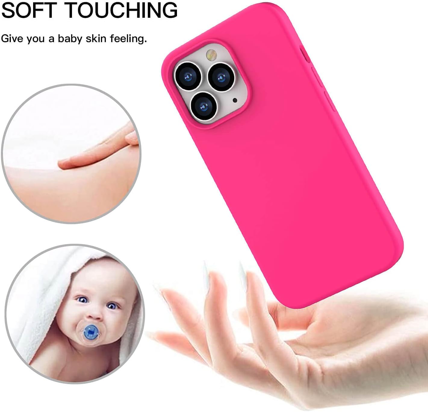 Liquid Silicone Case iPhone 13 Pro Max 6.7" 2021 Silicone Anti-Scratch-Hot Pink - Image 6
