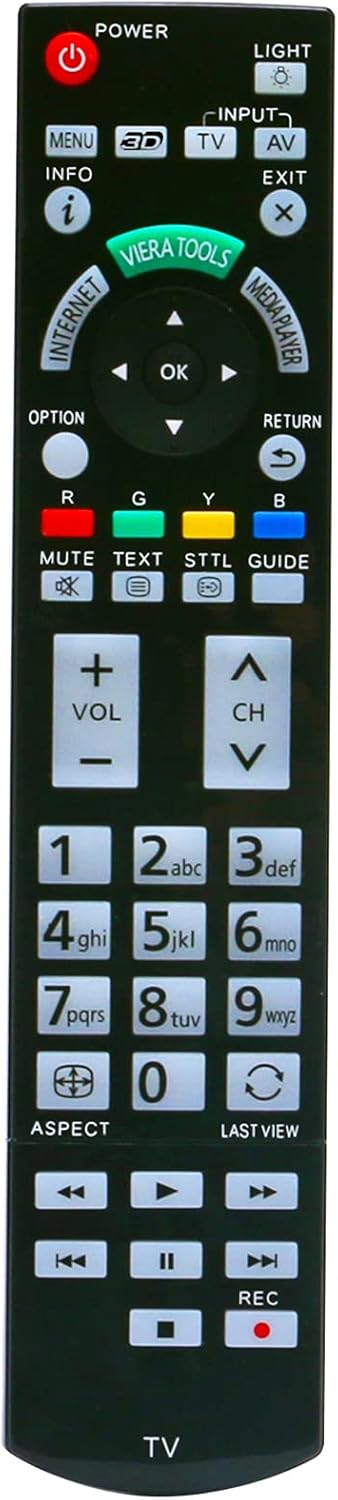 Replacement Remote Control for Panasonic Viera LED TV TH-L42ET50A
