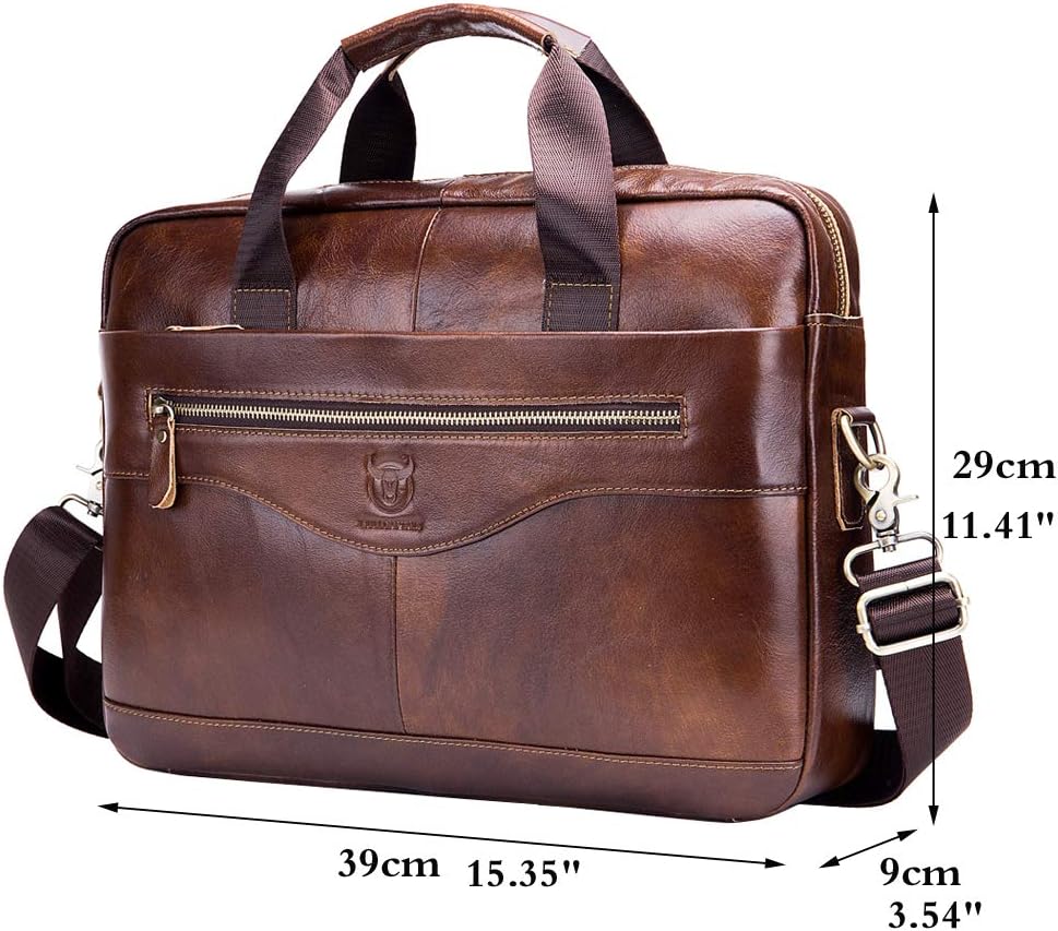 Leather Business Messenger Bag for Men Carry All Laptop Protection (14 Inch) - Image 7
