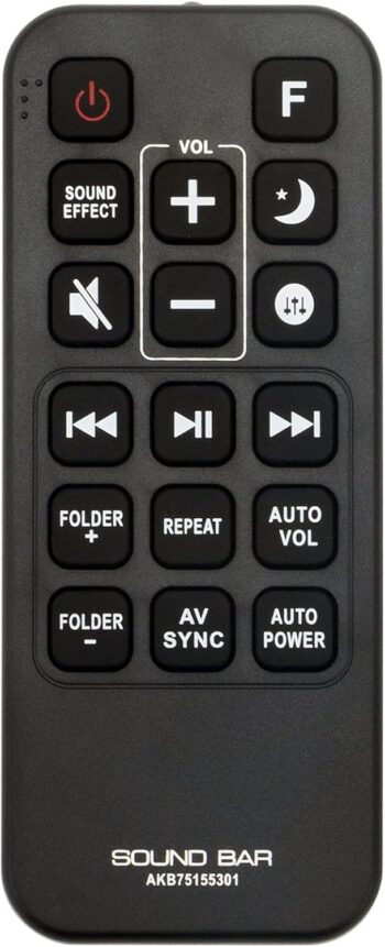 New AKB75155301 Replacement Remote Control Suit for LG Sound Bar SJ5 SJ5Y SJ5Y-S