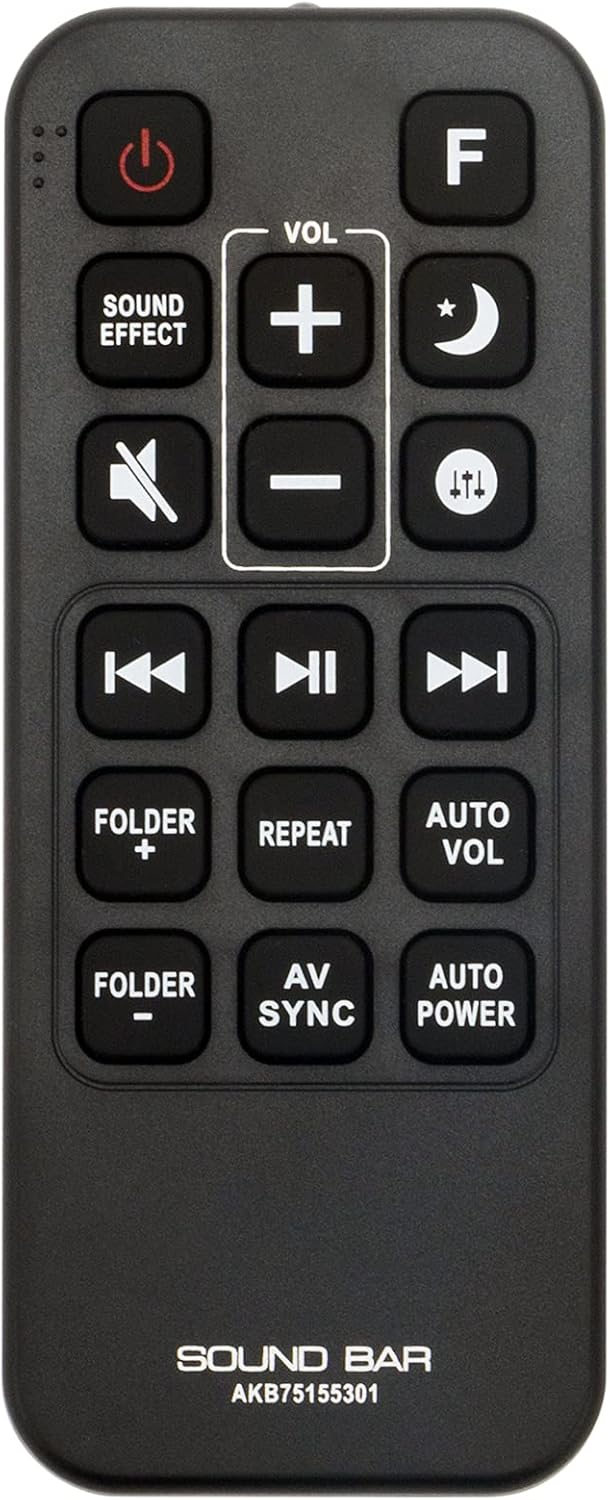 New AKB75155301 Replacement Remote Control Suit for LG Sound Bar SJ5 SJ5Y SJ5Y-S