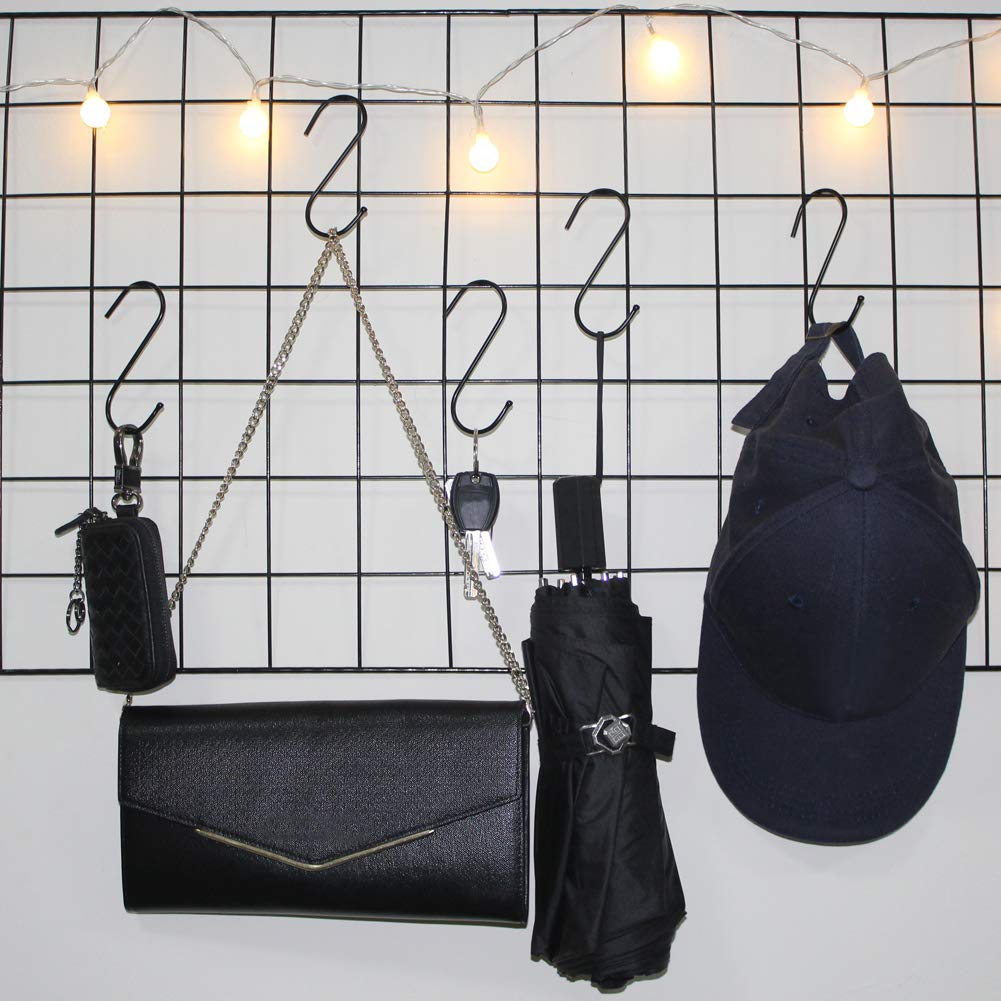 S Hooks, S Shaped Hooks for Hanging , Large S Hangers for Kitchen-30 Pack-Black - Image 5