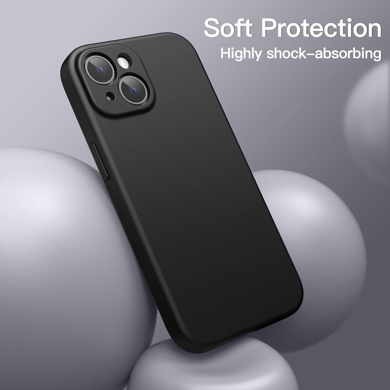 Magnetic Silicone Case for iPhone 15 6.1-Inch, Compatible with MagSafe (Black) - Image 5