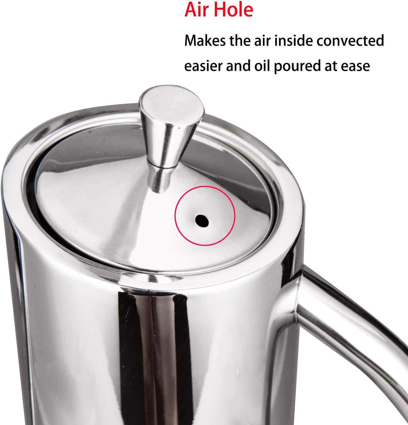 Olive Oil Dispenser with Drip-Free Spout SUS304 Stainless Steel Oil Can Pot - Image 6