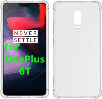 For OnePlus 6T TPU Four Corners Cover Transparent Soft Case