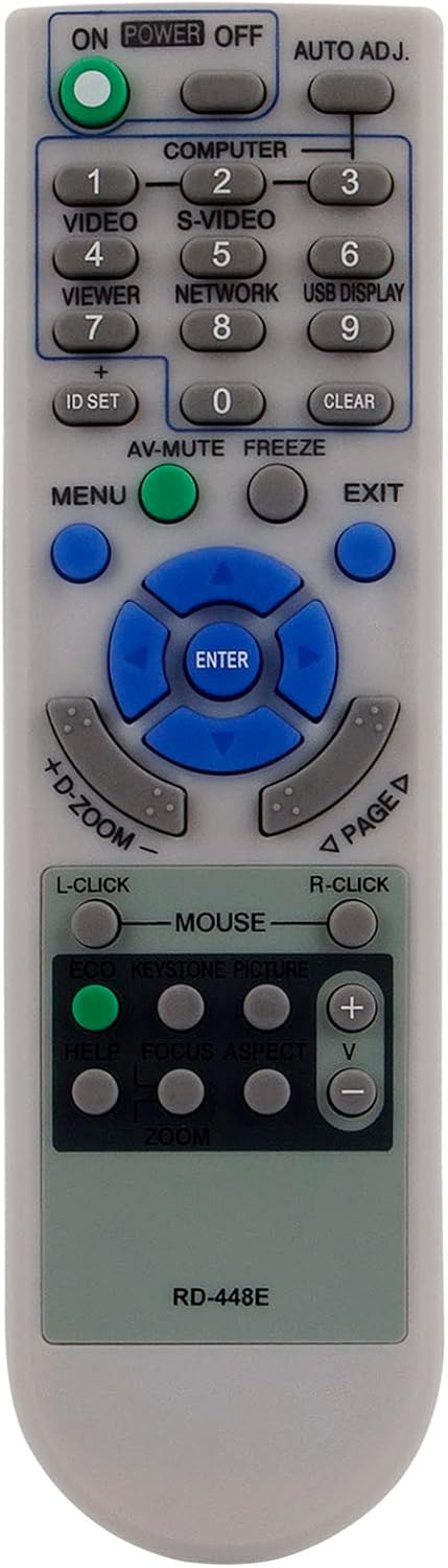 Replacement Remote for NEC Projector VT Series VT470 VT480 VT490 VT491