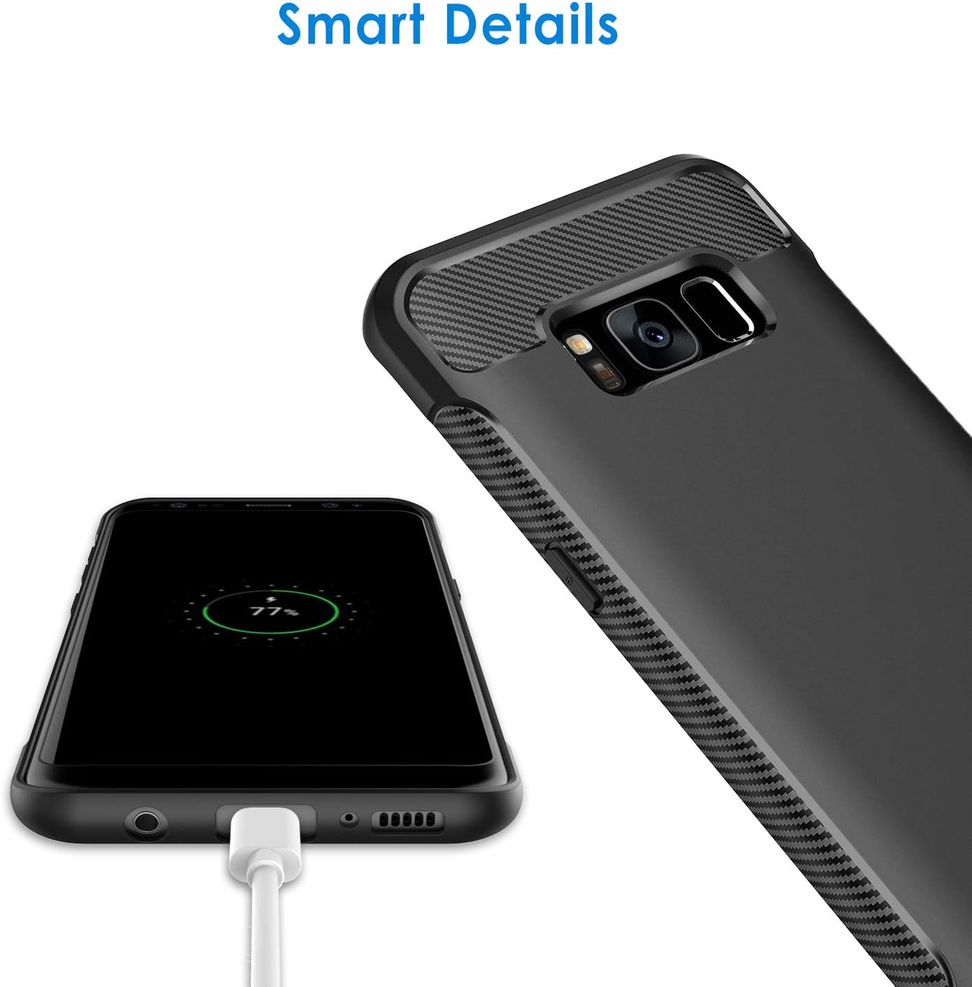 Slim Fit Case Compatible with Samsung Galaxy S8, Thin (Black) - Image 6