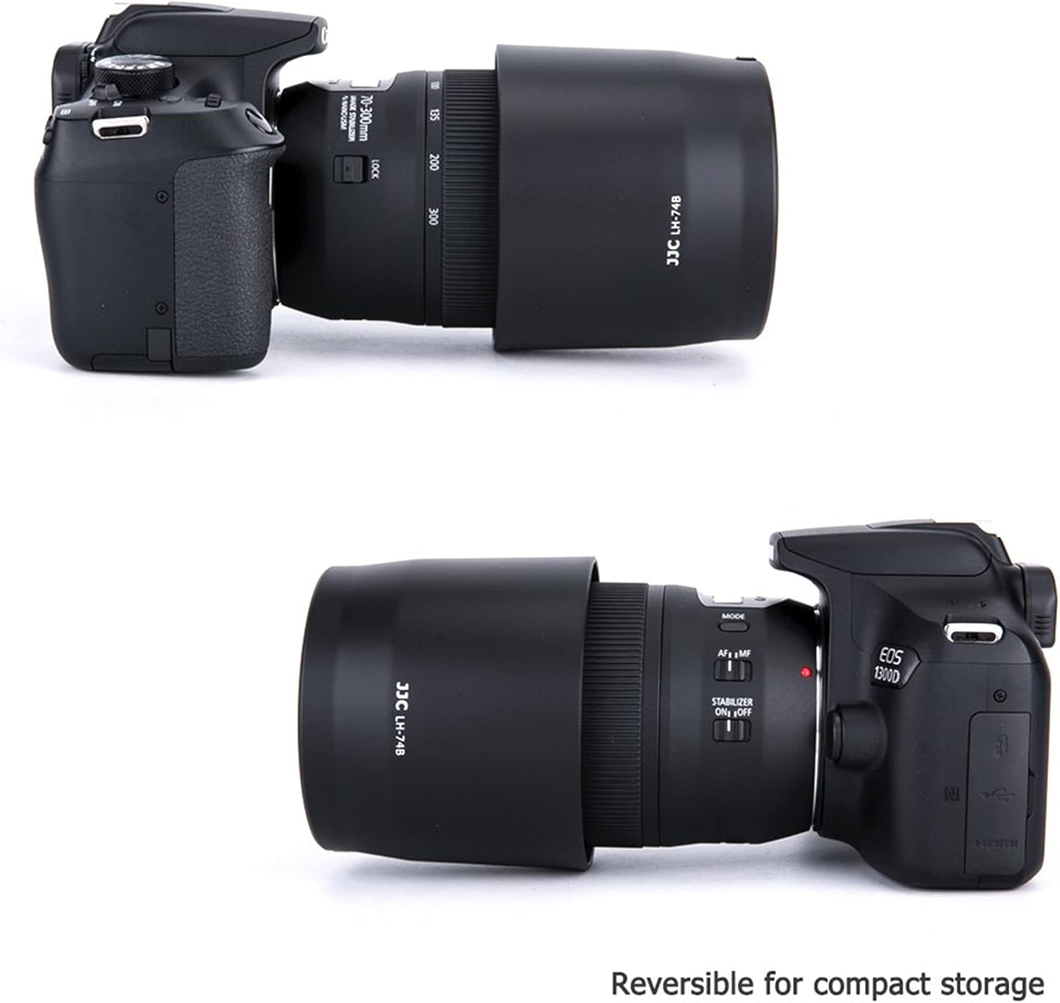 Reversible Lens Hood Shade Bayonet for Canon RF 100-400mm F5.6-8 IS - Image 3