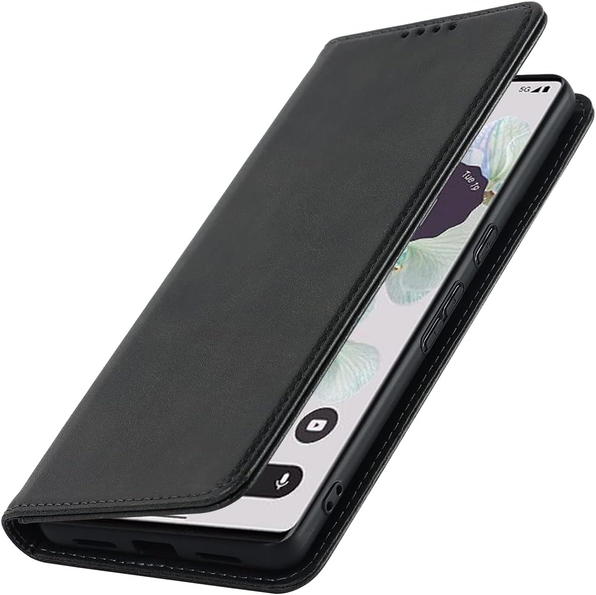 For Google Pixel 7 Pro Cowhide Pattern PU Leather Flip Magnetic Kickstand Case - Image 7