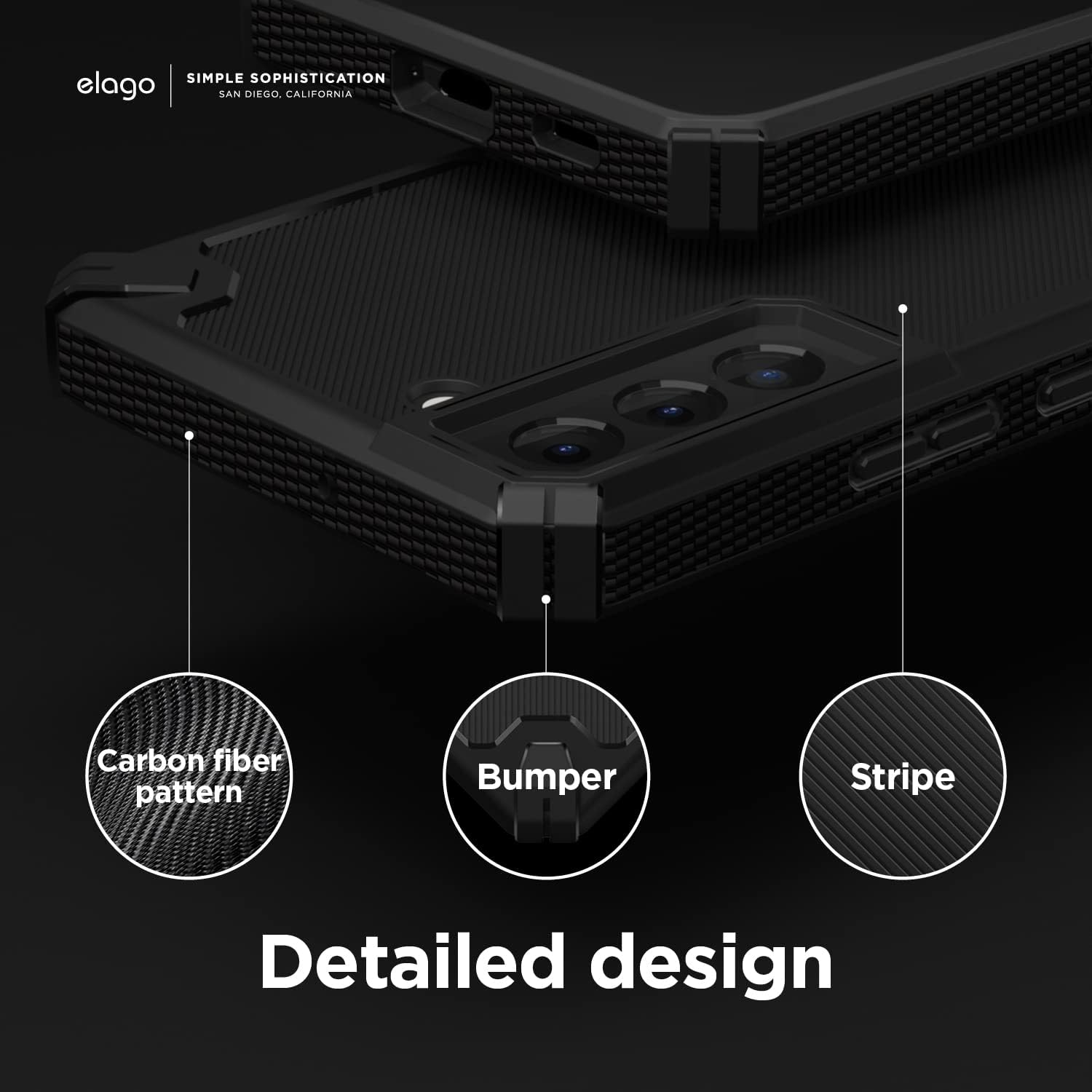 For Samsung Galaxy S22 Plus (6.6"), Heavy-Duty Protective Case Premium Carbon - Image 4