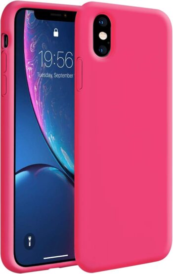 Nano Silicone Apple iPhone Xs Max Shockproof Rubber Protective Case - Hot Pink