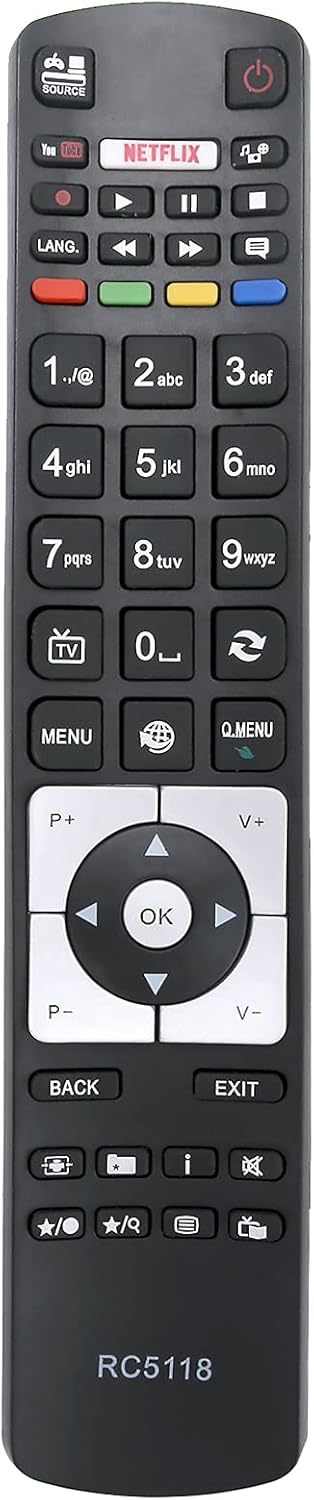 RC5118 30090680 Remote Replacement for TEAC Smart LED TV LE32A318HD