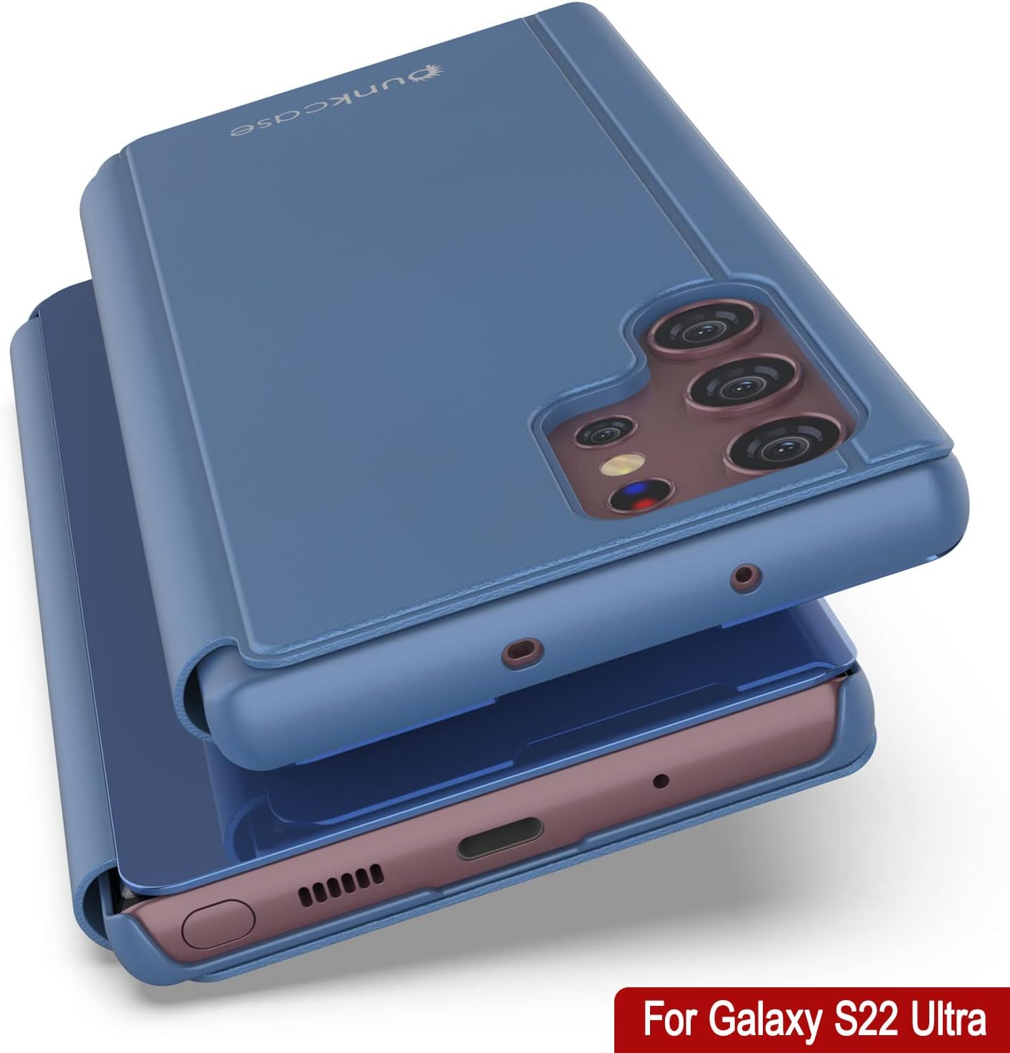 Galaxy S22 Ultra Reflector Case Protective Flip Cover W/Scratch Resistant Mirror - Image 2