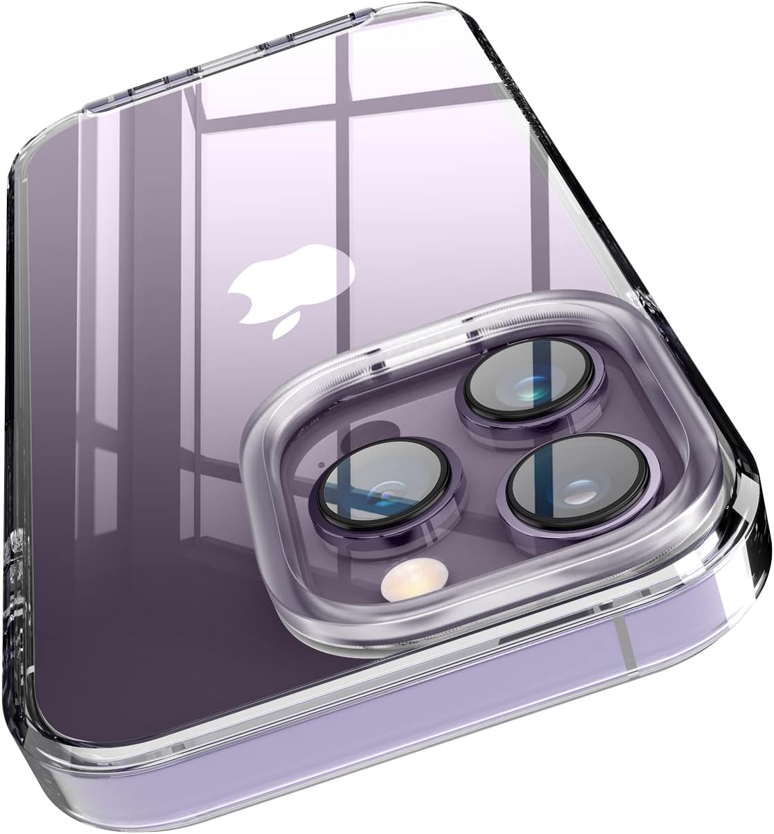 For iPhone 14 Pro (6.1"), Shockproof, Full Body Protection Hybrid Clear Case