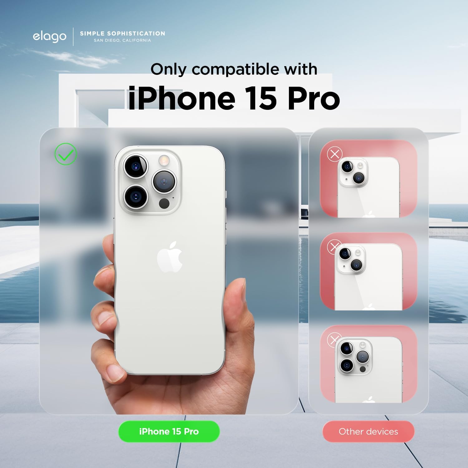 Hybrid Clear Case Compatible with iPhone 15 Pro, Military Grade Drop Protection - Image 2