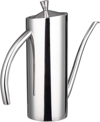 Olive Oil Dispenser with Drip-Free Spout SUS304 Stainless Steel Oil Can Pot