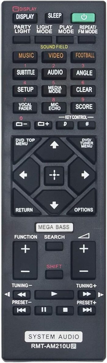New RMT-AM210U Replacement Remote Control for Sony Home Audio System SHAKE-X30D