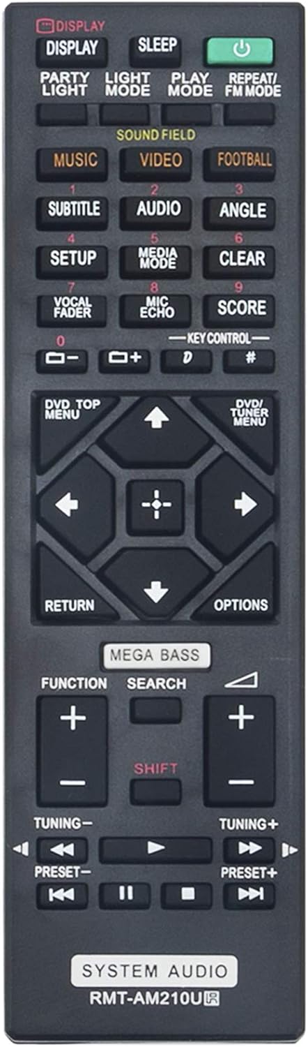 New RMT-AM210U Replacement Remote Control for Sony Home Audio System SHAKE-X30D