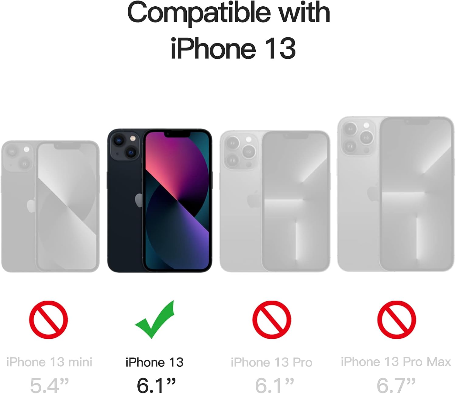 Magnetic Silicone Case for iPhone 13 6.1-Inch, Compatible with MagSafe (Black) - Image 2