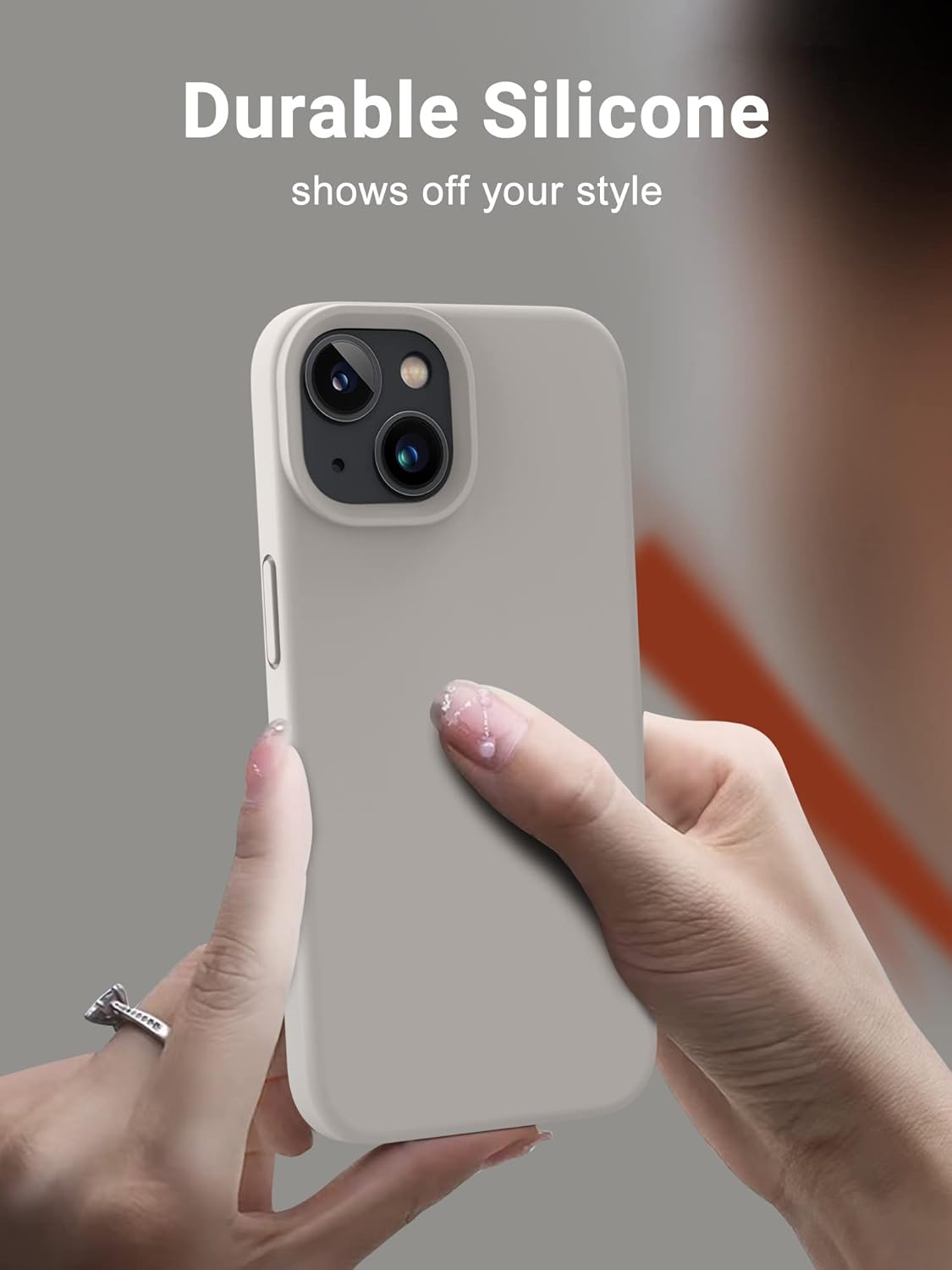 For iPhone 13 (6.1 inch) Silicone Slim Protective Shockproof Phone Case - Stone - Image 3