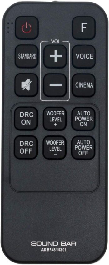 New AKB74815301 Replacement Remote Control Compatible with LG Wireless Sound Bar