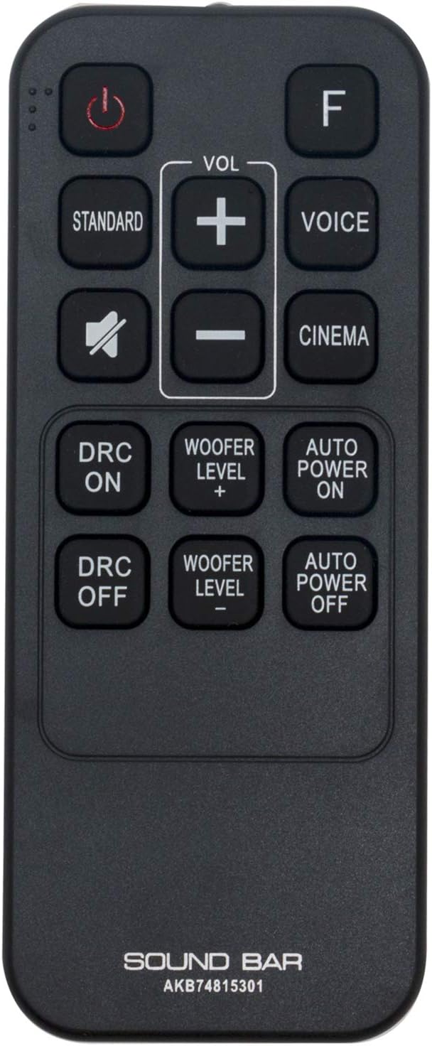 New AKB74815301 Replacement Remote Control Compatible with LG Wireless Sound Bar