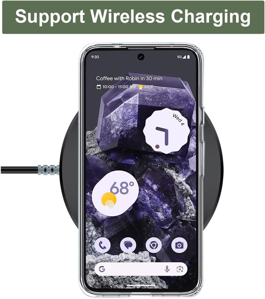 For Pixel 8 Clear Soft TPU Shock Absorption Slim Embossed Protective Case - Image 7